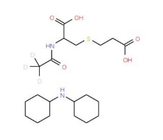 N-(Acetyl-d3)-S-(2-carboxyethyl)-L-cysteine Bis(dicyclohexylamine) Salt - chemical structure image