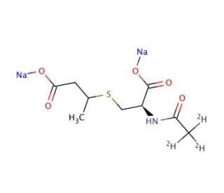 N-(Acetyl-d3)-S-(3-carboxy-2-propyl)-L-cysteine Disodium Salt - chemical structure image