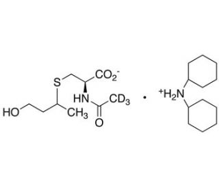 N-Acetyl-d3-S-(3-hydroxypropyl-1-methyl)-L-cysteine Dicyclohexylammonium Salt (CAS 1240483-48-0) - chemical structure image
