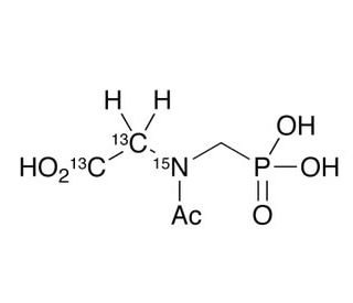 N-Acetyl Glyphosate-13C2,15N (CAS 1346598-31-9) - chemical structure image