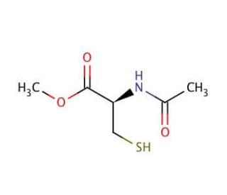 N-Acetyl-L-cysteine methyl ester (CAS 7652-46-2) - chemical structure image
