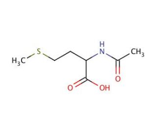 N-Acetyl-L-methionine (CAS 65-82-7) - chemical structure image