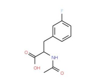 N-Acetyl-m-fluoro-DL-phenylalanine (CAS 17607-28-2) - chemical structure image