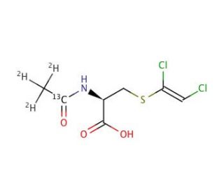 N-Acetyl-S-(1,2-dichloroethenyl)-L-cysteine-13C,d3 - chemical structure image