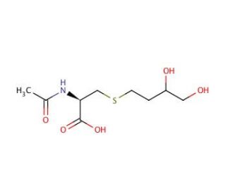 N-Acetyl-S-(3,4-dihydroxybutyl)-L-cysteine (mixture of diastereomers) (CAS 144889-50-9) - chemical structure image