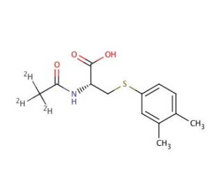 N-Acetyl-S-(3,4-dimethylbenzene)-L-cysteine-d3 (CAS 1331892-61-5) - chemical structure image