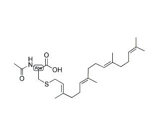 N-Acetyl-S-geranylgeranyl-L-cysteine (AGGC) (CAS 139332-94-8) - chemical structure image
