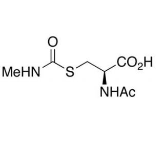 N-Acetyl-S-(N-methylcarbamoyl)-L-cysteine (CAS 103974-29-4) - chemical structure image