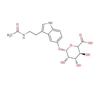 N-Acetyl Serotonin &beta;-D-Glucuronide (CAS 18430-06-3) - chemical structure image