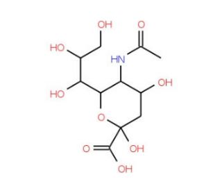 N-Acetylneuraminic acid (CAS 131-48-6) - chemical structure image