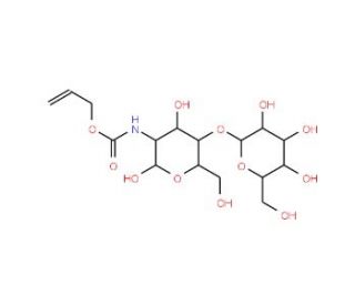 N-Allyloxycarbonyl-&beta;-lactosamine (CAS 209977-55-9) - chemical structure image