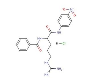 N-&alpha;-Benzoyl-DL-arginine 4-nitroanilide monohydrochloride (CAS 911-77-3) - chemical structure image