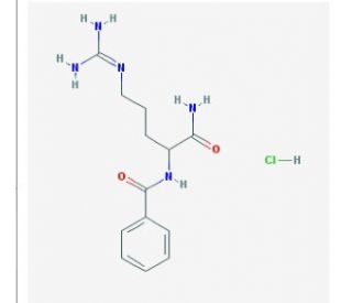 N-alpha-Benzoyl-L-argininamide hydrochloride (CAS 4299-03-0) - chemical structure image