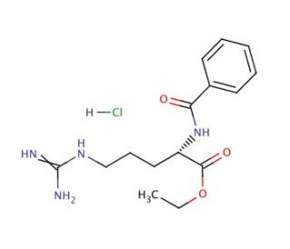 N-&alpha;-Benzoyl-L-arginine ethyl ester hydrochloride (CAS 2645-08-1) - chemical structure image