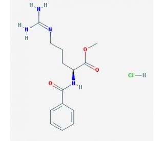 N-&alpha;-Benzoyl-L-arginine methyl ester hydrochloride (CAS 1784-04-9) - chemical structure image