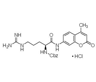 N-alpha-CBZ-L-Arginine 7-amido-4-methylcoumarin hydrochloride (CAS 70375-22-3) - chemical structure image