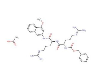 N-alpha-CBZ-L-arginyl-L-arginine 4-methoxy-beta-naphthylamide, acetate salt (CAS 100900-19-4) - chemical structure image