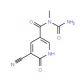 N-(aminocarbonyl)-5-cyano-N-methyl-6-oxo-1,6-dihydropyridine-3-carboxamide - chemical structure image