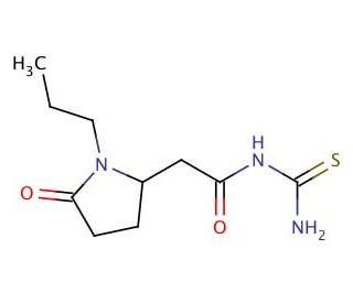 N-(Aminothioxomethyl)-5-oxo-1-propyl-2-pyrrolidineacetamide - chemical structure image