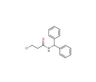 3-chloro-N-(diphenylmethyl)propanamide (CAS 101167-55-9) - chemical structure image