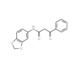 N-Benzo[1,3]dioxol-5-yl-3-oxo-3-phenyl-propionamide - chemical structure image