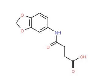 N-Benzo[1,3]dioxol-5-yl-succinamic acid (CAS 313393-56-5) - chemical structure image