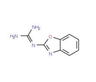 N-Benzooxazol-2-yl-guanidine (CAS 39123-82-5) - chemical structure image