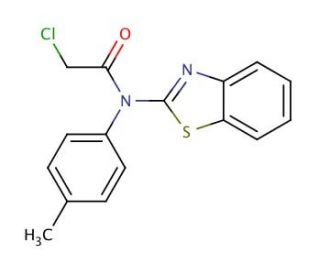 N-benzothiazol-2-yl-N-tol-2-yl-2-chloro-acetamide - chemical structure image