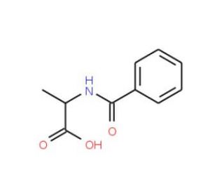 N-Benzoyl-DL-alanine (CAS 1205-02-3) - chemical structure image