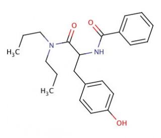 N-Benzoyl-DL-tyrosyl-N&prime;,N&prime;-dipropylamide - chemical structure image