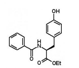 N-Benzoyl-L-tyrosine ethyl ester (CAS 3483-82-7) - chemical structure image