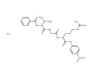 N-Benzoyl-Val-Gly-Arg p-nitroanilide hydrochloride (CAS 64815-80-1) - chemical structure image