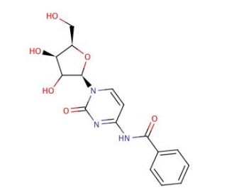 N-Benzoylcytidine (CAS 13089-48-0) - chemical structure image