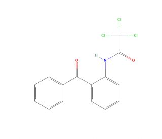 N-(Benzoylphenyl)-2,2,2-trichloroacetamide (CAS 35382-88-8) - chemical structure image