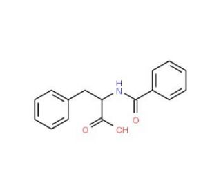 N-benzoylphenylalanine (CAS 2901-76-0) - chemical structure image