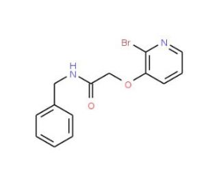 N-Benzyl-2-[(2-bromopyridin-3-yl)oxy]acetamide (CAS 596808-00-3) - chemical structure image