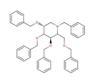 N-Benzyl-2,3,4,6-tetra-O-benzyl-1,5-dideoxy-imino-L-iditol (CAS 151963-95-0) - chemical structure image