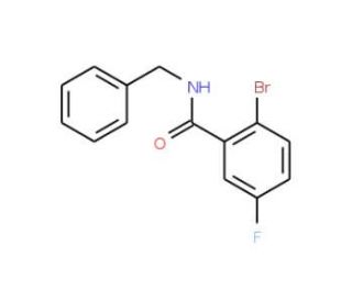 N-Benzyl 2-bromo-5-fluorobenzamide (CAS 951884-18-7) - chemical structure image