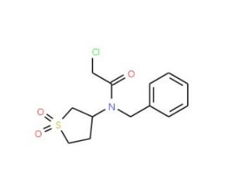 N-Benzyl-2-chloro-N-(1,1-dioxo-tetrahydro-1lambda*6*-thiophen-3-yl)-acetamide - chemical structure image