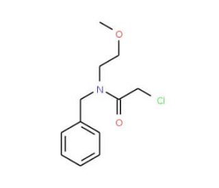 N-benzyl-2-chloro-N-(2-methoxyethyl)acetamide - chemical structure image