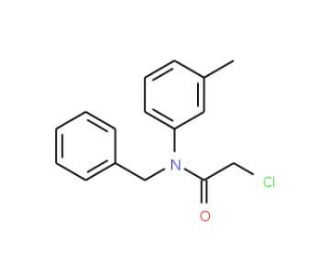 N-benzyl-2-chloro-N-(3-methylphenyl)acetamide (CAS 38677-47-3) - chemical structure image