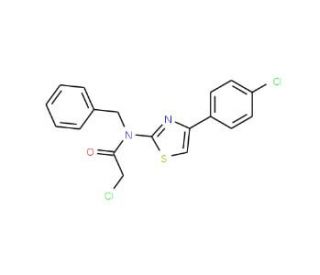 N-Benzyl-2-chloro-N-[4-(4-chloro-phenyl)-thiazol-2-yl]-acetamide - chemical structure image