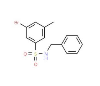 N-Benzyl-3-bromo-5-methylbenzenesulfonamide (CAS 1020252-85-0) - chemical structure image