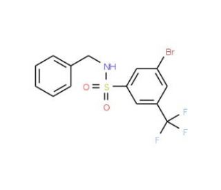 N-Benzyl 3-bromo-5-trifluoromethylbenzenesulfonamide (CAS 951885-22-6) - chemical structure image