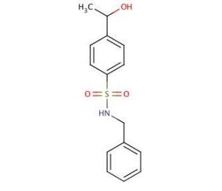 N-benzyl-4-[(1R)-1-hydroxyethyl]benzenesulfonamide - chemical structure image