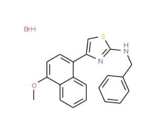 N-benzyl-4-(4-methoxy-1-naphthyl)-1,3-thiazol-2-amine hydrobromide - chemical structure image
