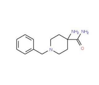 N-benzyl-4-amino-piperidine-4-carboxamide (CAS 170921-49-0) - chemical structure image