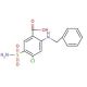 N-Benzyl-4-chloro-5-sulfamoylanthranilic acid (CAS 2114-68-3) - chemical structure image