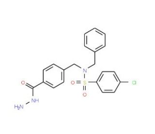 N-Benzyl-4-chloro-N-(4-hydrazinocarbonyl-benzyl)-benzenesulfonamide - chemical structure image