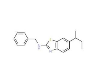 N-benzyl-6-sec-butyl-1,3-benzothiazol-2-amine - chemical structure image